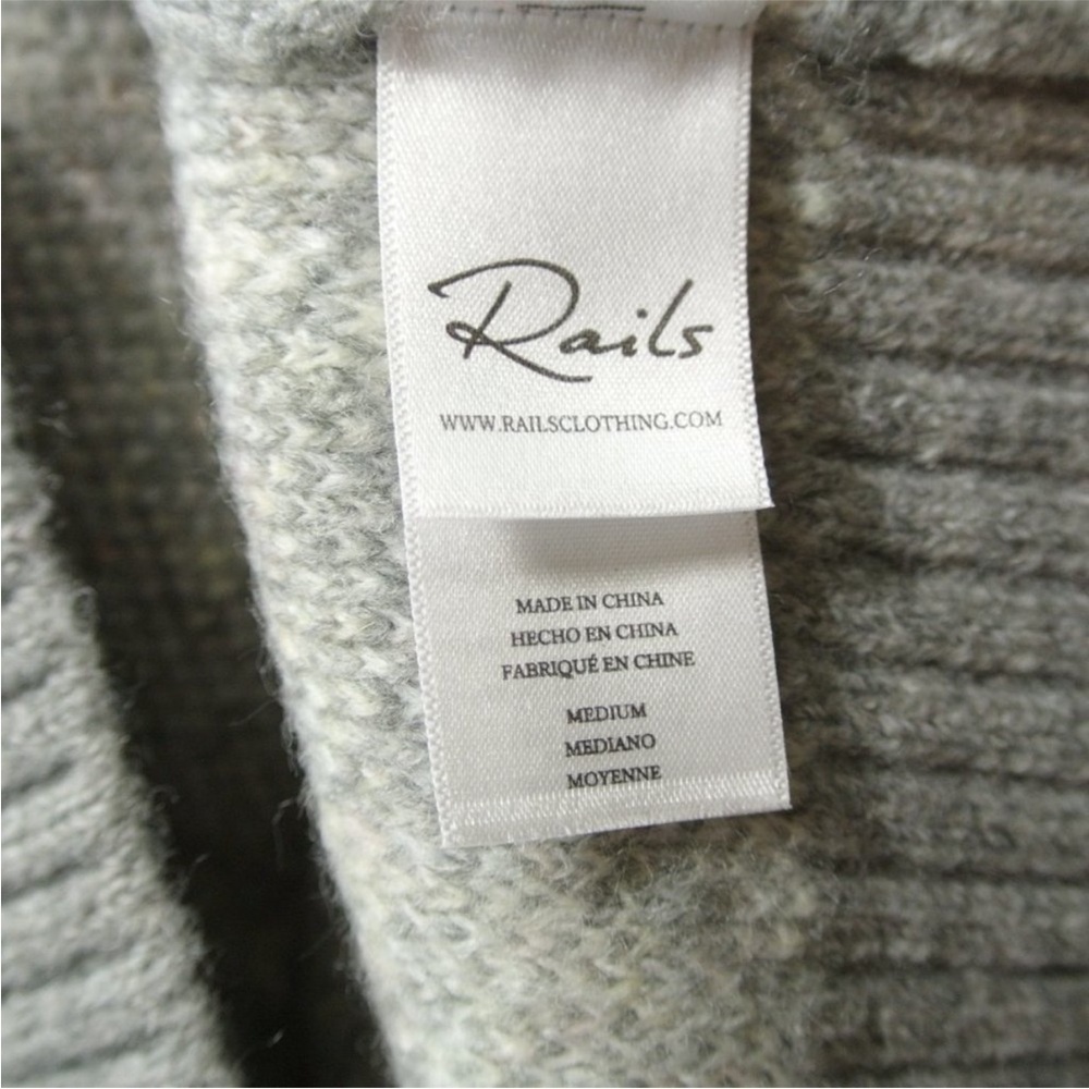 Rails Perci Tie Dye Wool Blend Cozy Crewneck Sweater Grey Pink Mint Sz XL - Picture 7 of 7